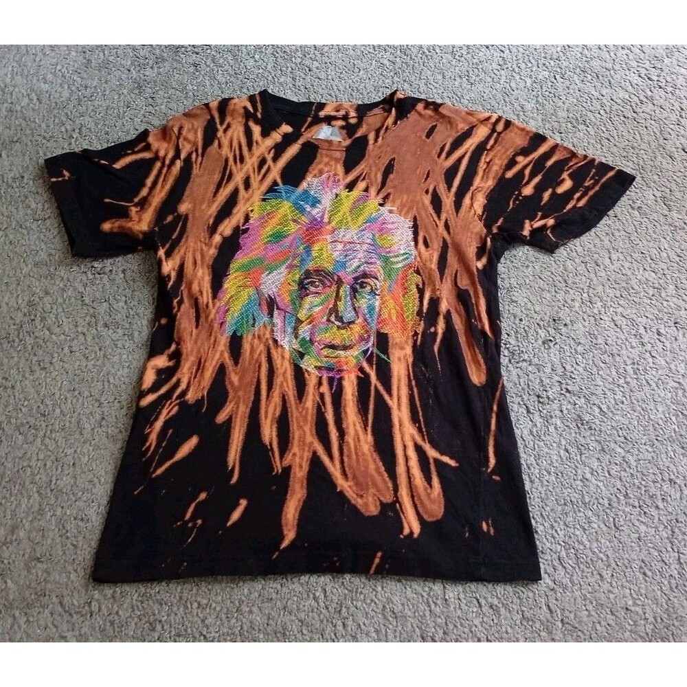 Albert Einstein Mens Graphic T Shirt Size S Short Sleeve Cotton Lightweight
